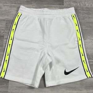 NIKE SPORTSWEAR REPEAT SWOOSH FLEECE SHORTS WHITE FJ5377-100 KIDS BOYS LARGE NWT
